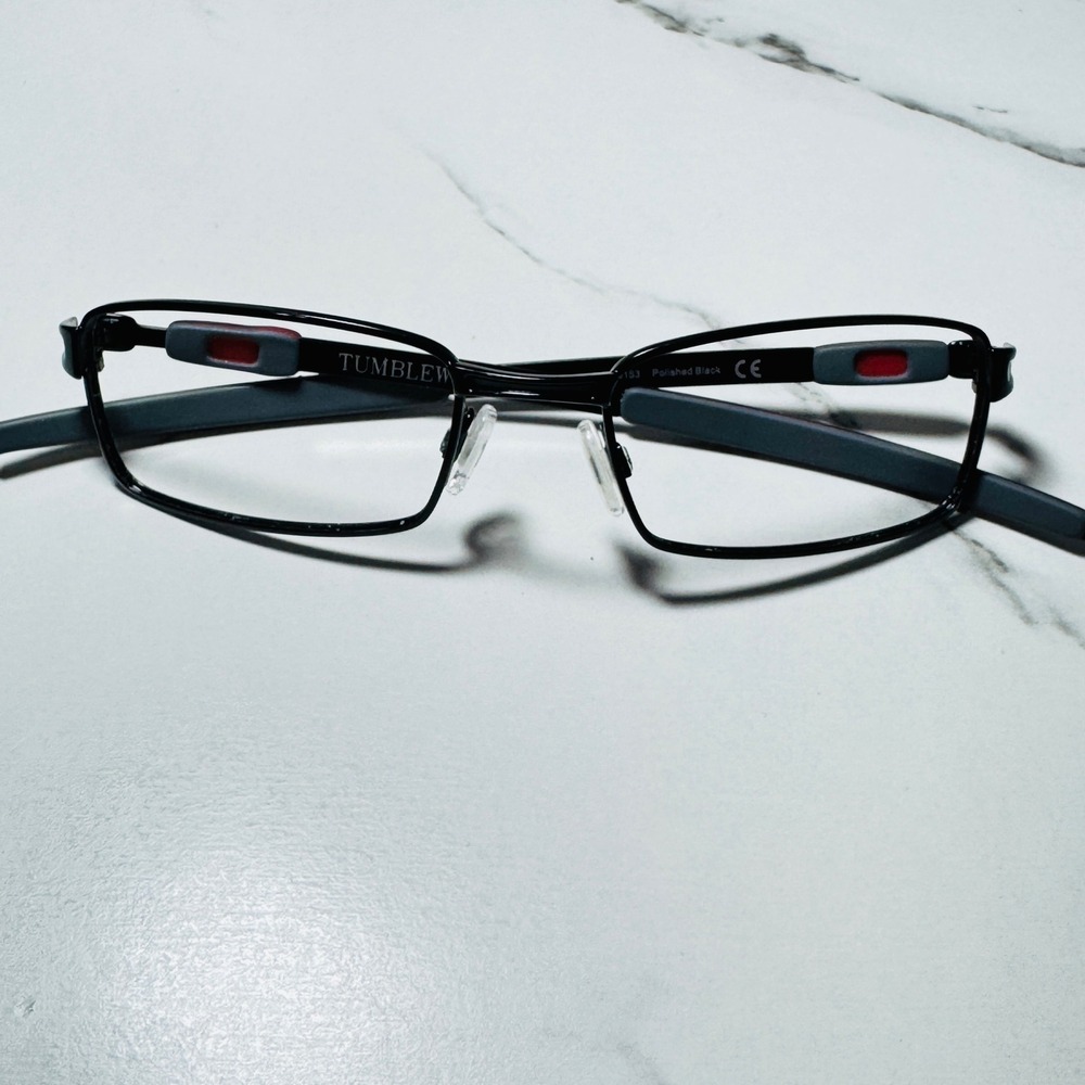 Oakley Tumbleweed OX3112-0153 Polished Black Rectangular Eyeglass Frames 53-18